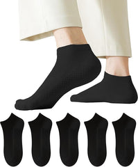 Men’s Breathable Cotton Ankle Socks (Black) – 6 Pairs Lightweight, Soft & Moisture-Wicking Low Cut Socks for Sports, Gym, Office & Everyday All-Season Comfort