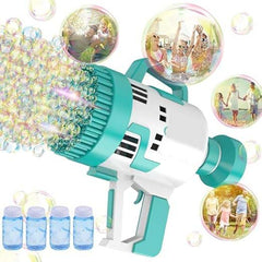 108 Holes Bubble Machine Gun – High-Power Electric Bubble Blower with LED Lights, Rechargeable Design for Kids & Adults, Perfect for Outdoor Summer Fun and Parties