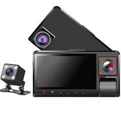 DX-3617 3-Channel Dash Cam | Front, Rear & Interior Recording | WiFi App Control, Night Vision & Parking Monitoring for Complete Vehicle Protection