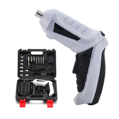 Cordless Screwdriver | Household Small Electric Drill | Rechargeable Screw Set with Multi-Function Lithium Battery | 5 Torque Settings & LED Light