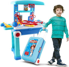 Ultimate 2-in-1 Portable Medical Center | Children’s Hospital Role Play Suitcase | Interactive Doctor Playset with Accessories for Educational & Imaginative Fun