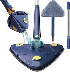 Rotatable Adjustable Triangle Cleaning Mop | Stainless Steel Long Handle for Easy Cleaning, 360° Swivel Head for Corners & Under Furniture
