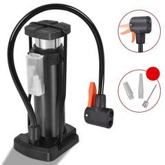 Portable Mini Foot Pump for Bikes, Motorcycles, and Electric Cars | High-Pressure Aluminum Alloy Air Inflator with Foot Pedal, Compact and Durable Design