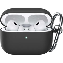 Silicone Case for AirPods Pro 2nd/1st Gen | Shockproof Cover with Keychain, Hard PC Interior & Visible LED for 2023-2019 Models