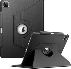 360° Rotating Case for iPad Pro 12.9" (2018–2022) – Auto Sleep/Wake Leather Cover with Pencil Holder & Multi-Angle Stand (Multi Colour)