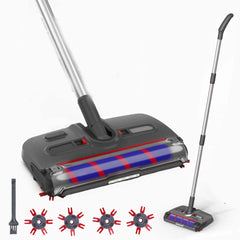 Wireless Electric Sweeper Carpet Cleaner | Handheld Portable Floor Cleaning Machine with Rotating Mop | Rechargeable Lightweight Household Cleaner for Carpet, Tile & Hardwood