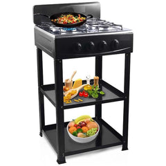 4-Burner Outdoor Gas Stove with Detachable Legs – Heavy-Duty Portable Propane Cooking Stove for Camping, RV Trips, Patio Parties & Backyard BBQ Grilling