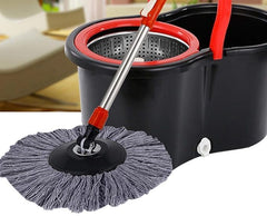 New Magic Mop Replacement Head – 360° Rotating Microfiber Spin Mop Refill, Easy Hand Spin Cleaning Pad for Home, Office & All Floor Surfaces (Gray)