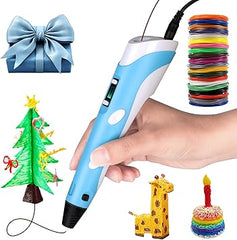 3D Pen Upgrade – Intelligent 3D Printing Pen with LCD Display & Automatic Filament Feeding | Includes 12 PLA Color Refills | Perfect Creative Gift for Kids