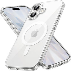 Magnetic Clear Case for iPhone 17 6.3" (2025) | MagSafe Compatible Transparent Shockproof Bumper Cover with Anti-Scratch Hard Back & Wireless Charging Support