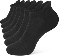 8 Pairs Men’s Breathable Cotton Ankle Socks (Black) – Lightweight, Soft & Moisture-Wicking Low Cut Socks for Running, Gym, Office & Everyday Comfort