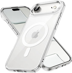 Magnetic Clear Case for iPhone 17 Air 6.5" (2025) | MagSafe Compatible Shockproof Transparent Bumper Cover with Anti-Scratch Hard Back & Wireless Charging Protection