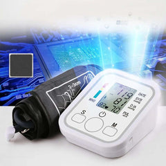 Digital Tensiometer – Automatic Arm Blood Pressure Monitor with Heart Rate Detection | Professional Home Medical Device with LCD Display & Memory Function