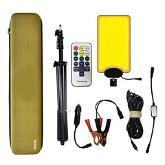 Portable Outdoor Dual Color Lighting | DC 12V Telescopic Tripod COB LED Lamp | Adjustable Camping, BBQ, and Car Repair Light for Night Use