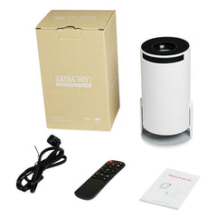 Mini Projector 2024 Upgraded | Native 1080P Support 4K, WiFi 6 & BT5.2, 180° Auto Keystone, Portable Outdoor Movie Projector with Dual Control