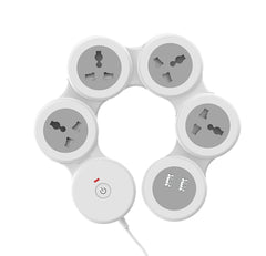 3276 Cuba Power Strip – 4 Universal Sockets with Safety Shutter, 2 USB 3.1A Ports & Master Switch | 1.8m Extension Cord for Home & Office