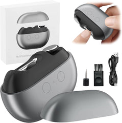 2-in-1 Electric Nail Clipper & File – USB Rechargeable Manicure & Pedicure Kit with LED Light, 2 Speeds, Portable Grooming Tool for Professional Nail Care