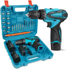 Cordless Drill Driver Set with Brushless Motor | Electric Screwdriver Kit with 2 Batteries & Carry Case | Powerful Lithium Drill for DIY, Home & Professional Repair Tasks