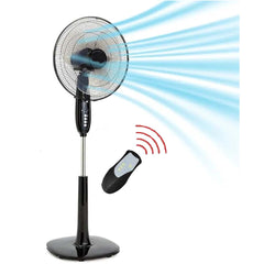 MSF-1672R 16" Luxury Stand Fan – 5-Speed Remote Control, Silent Cooling Operation, Adjustable Height, Elegant Multi-Colour Design for Bedroom, Living Room, Home & Office Use