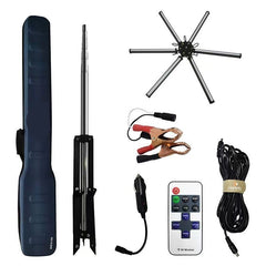 Adjustable Lighting Telescopic Rod | Remote-Controlled Adventure Fishing Light | 12V Outdoor LED Lamp for Camping, Barbecues & Night Picnics