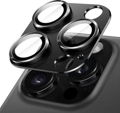 Camera Lens Protector for iPhone 16 Pro (6.3") and iPhone 16 Pro Max (6.9") | 9H Tempered Glass with Magnetic Matte Metal Plate, Full Coverage Case-Friendly Design