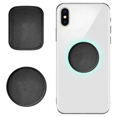 2-in-1 Magnetic Phone Holder – Premium Leather Phone Stand & Strong Magnetic Car Mount | Universal Holder for Smartphones, Desk & Travel Use (Durable & Stylish)