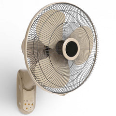 MWFV-433RC 16" Wall Mount Fan – Remote Control, 3-Speed Adjustable Tilt, Quiet & Powerful Cooling Fan for Bedrooms, Living Rooms, Shops & Offices (Space-Saving Design)