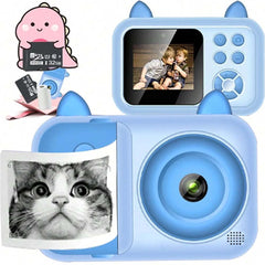 Kids Instant Print Camera – 1080P Digital Camera with Instant Photo Papers, Fun & Safe Toy Camera for Ages 3-12, Educational Gift for Boys (Blue)