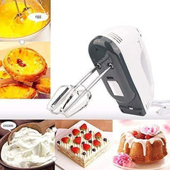 Compact Hand Electric Mixer with Attachments | 7-Speed Control, Stainless Steel Beaters & Dough Hooks, Lightweight Ergonomic Design for Baking, Whisking, Beating