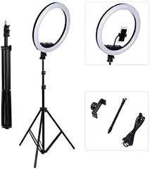 MJ38 RGB 25W Soft Ring Light | 38cm USB-Powered with Tripod & Smartphone Stand for Live Streaming and Content Creation | 3 Color Temperatures & 10 Brightness Levels