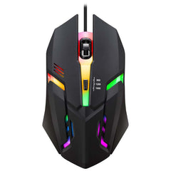 Wired Gaming Mouse with RGB Lights | Adjustable DPI, Ergonomic Design, Braided Cable & 4 Programmable Buttons for PC & Laptop Gaming