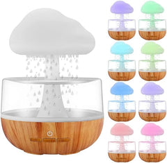 Rain Cloud Night Light Aromatherapy Humidifier | 380ML 7-Color Night Light with 3 Power Levels, Water Drop Sound, Cold Fog for Sleep, Relaxation, Yoga, Bedroom, Home, Office