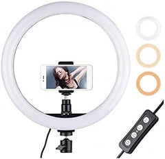Adjustable LED Ring Fill Light with Phone Holder | Professional Lighting for TikTok, Streaming, Vlogging & Makeup | Brightness & Color Adjustable for Perfect Shots