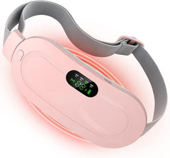 Electric Period Heating Belt - Portable Waist, Back & Belly Pain Relief Device with 3 Heat Levels, 4 Vibration Massage Modes, Rechargeable & Adjustable Comfort Fit