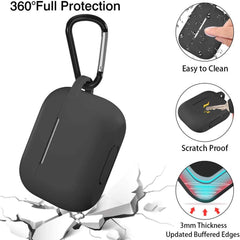AC05 AirPods Pro Protective Case | Shockproof Silicone Cover with Carabiner Clip | Wireless Charging Compatible & LED Visible | Durable Protection for Apple AirPods Pro