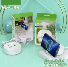 Quick Charge 5.1A Charger with Dual PD+USB Ports | Universal Multi-Port Charging Station with Phone Holder, 5V/5.1A Fast Charger for All Mobile Phones