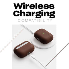 Leather Case for AirPods Pro - Handcrafted Genuine Italian Leather with Pebble Grain Finish, Fully-Wrapped Design, Natural Brown, Premium Protection with Timeless Elegance