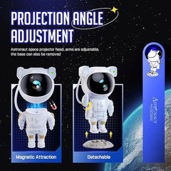 Astronaut Galaxy Star Projector Night Light | LED Nebula Lamp with Timer & Remote | Starry Sky Ceiling Light for Bedroom, Gaming Room & Home Theater