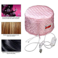 Thermal Hair Spa Cap – Electric Heating & Nourishing Steamer Cap for Deep Hair Care, Portable Beauty Spa Treatment Hot Cap for Home Use (Pink)