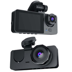 4-Inch Triple-Lens WiFi Dash Cam – Front, Rear & Cabin Recording with Night Vision, Parking Monitor, G-Sensor & Mobile App Control for Complete Driving Security
