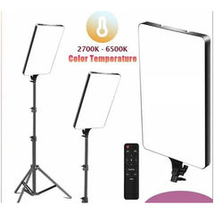 RL-19 100W LED Panel Soft Light – Adjustable Brightness & Color Temperature, Professional Studio Lighting with Stand for Photography, Video, and Tripod Setup