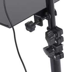 Ring Light Sound Card Tray with Live Microphone Stand | Adjustable Threaded Clamp Clip, Tripod Bracket & Mobile Phone Holder for All-in-One Setup