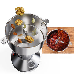 Professional Electric Grain Mill – 250g Portable Grinder for Corn, Spices, Herbs & Flour – High-Speed Stainless Steel Powder Grinding Machine for Home & Commercial Use