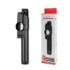 K10 Remote Tripod Mobile Universal Selfie Stick | Multifunctional Bluetooth Selfie Stick & Phone Tripod with Remote Control, Adjustable and Compact for iPhone, Android