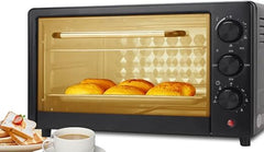 25L Electric Oven – Compact Countertop Oven with Even Heat Distribution, 60-Minute Timer, Baking Tray & Wire Rack for Baking, Roasting & Grilling