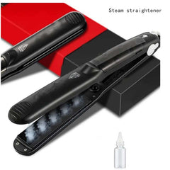 Professional 3-in-1 Steam Ceramic Hair Straightener & Curler | Ionic Vapor Hair Styler | Smooth, Shiny, and Frizz-Free Styling Tool for All Hair Types