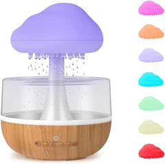 Rain Cloud Night Light Aromatherapy Humidifier | 380ML 7-Color Night Light with 3 Power Levels, Water Drop Sound, Cold Fog for Sleep, Relaxation, Yoga, Bedroom, Home, Office
