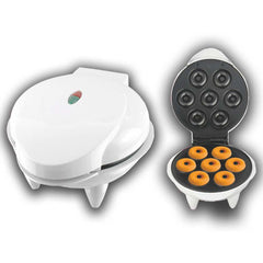 Electric Mini Donut Maker | 7-Donut Capacity with Non-Stick Plates | Double-Sided Heating for Quick, Easy Breakfasts, Desserts & Snacks – Compact Kitchen Appliance