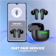 TWS Wireless Earbuds with ENC Noise Cancellation - Bluetooth 5.1, HD Sound, Long Battery Life, Touch Control, Type-C Charging & Compact Short Handle Design