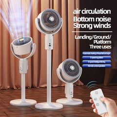 5-Speed Floor Fan – Adjustable Height, Rechargeable Battery, Timer Control, 90° Oscillation & Quiet Cooling for Bedrooms, Living Rooms, Offices & Whole Room Air Circulation